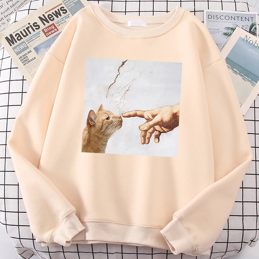 Cartoon Cat Printing Clothing Men Fashion Oversized Hoodie Anime Casual Swetshirt Loose Personality Hoodies Hip Hop Pullovers