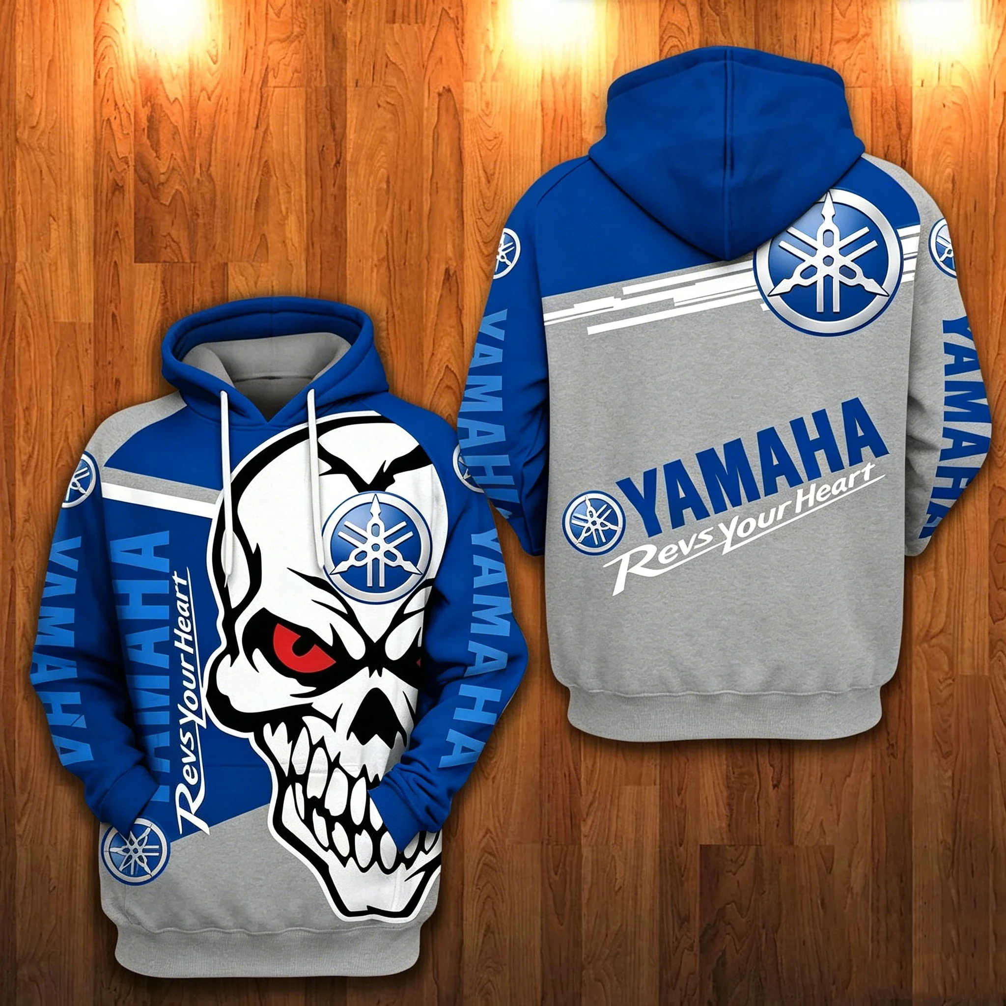Hot Sale: Yamaha Men's 3D Printed Motorcycle Hoodie, Perfect for Street Style and Motorcycle Riding