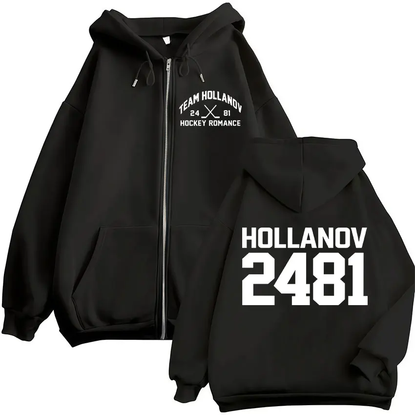 Heated Rivalry Shane Hollander Ilya Rozanov Hollanov 24 81 Zipper Hoodies Men Women Zip Up Sweatshirts Long Sleeves Jackets