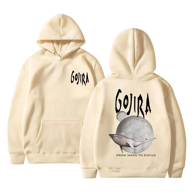 France Metal Band Gojira From Mars To Sirius Flying Whales Music Album Graphic Hoodie Male Fashion Vintage Pullover Tracksuit