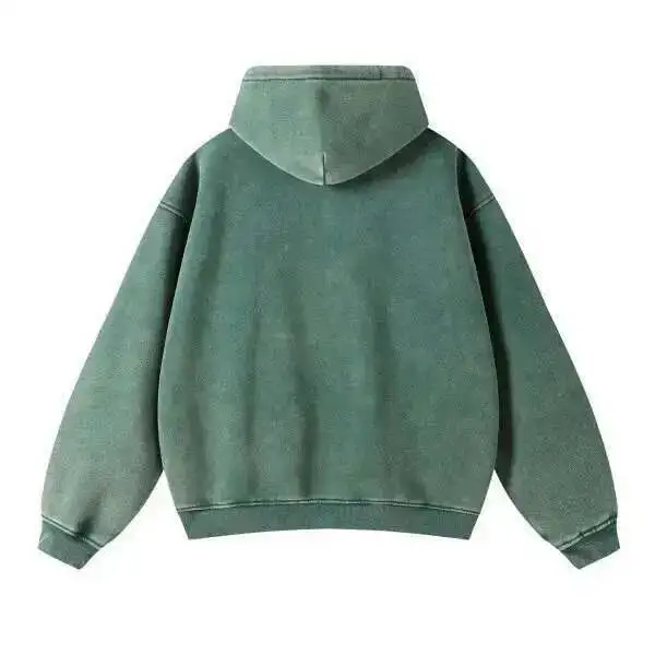 PFNW High Street Vintage Washed Distressed Hooded Zipper Sweatshirts Men's American Trendy Cardigan Oversized Outerwear 28W5687
