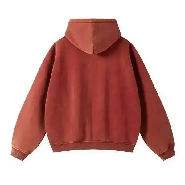 PFNW High Street Vintage Washed Distressed Hooded Zipper Sweatshirts Men's American Trendy Cardigan Oversized Outerwear 28W5687