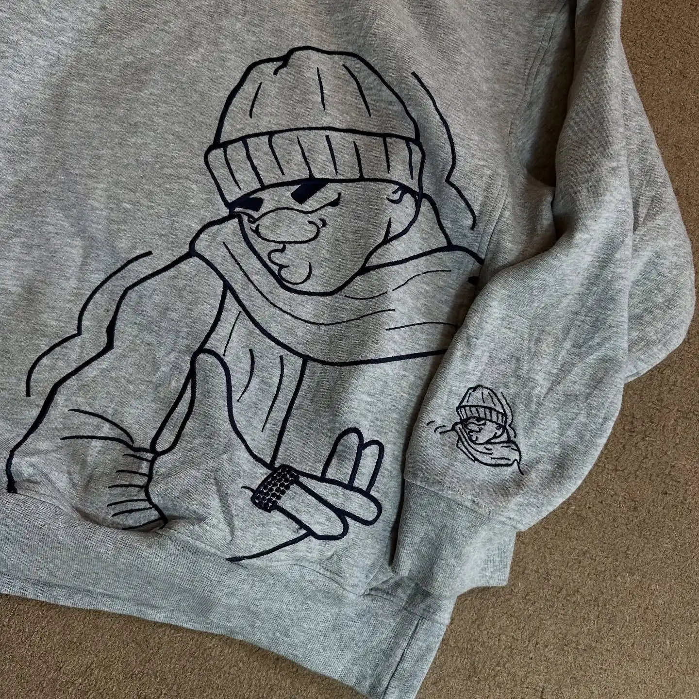 Streetwear Vintage Grey Hoodie Y2K Clothes Mens Womens Punk Rock Street Graphic Oversized Hoodie Sweatshirt Casual Jacket