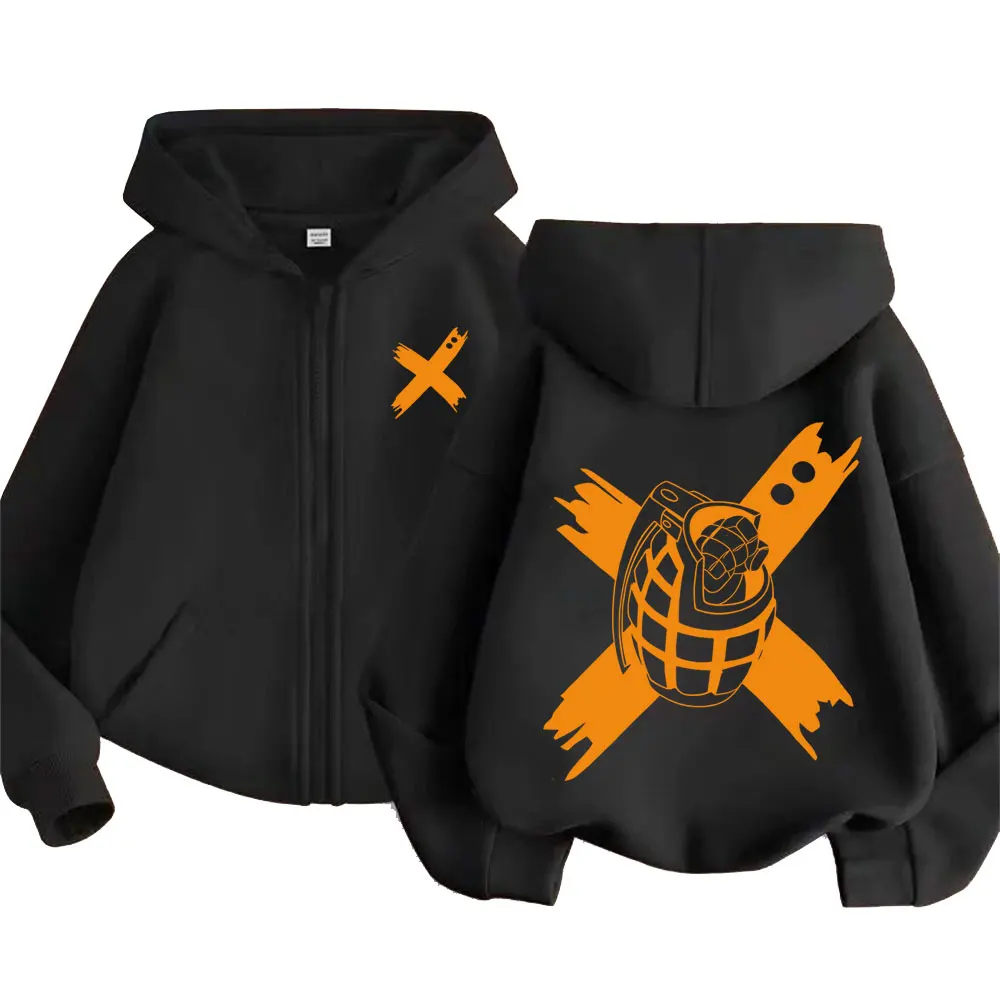 Japan Anime My Hero Academia Zipper Hoodie Harajuku Fashion Manga Vintage Zip Up Jacket Men's Fleece Oversized Zip Up Sweatshirt