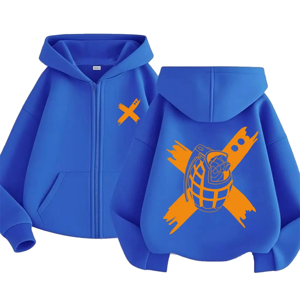 Japan Anime My Hero Academia Zipper Hoodie Harajuku Fashion Manga Vintage Zip Up Jacket Men's Fleece Oversized Zip Up Sweatshirt