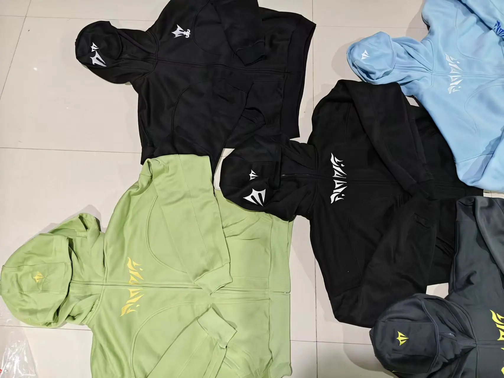 Y2K Harajuku Ninja Zip Up Hoodie Oversized Embroidered Washed Double Hat Sweatshirt American Style Streetwear Goth Men Women Top