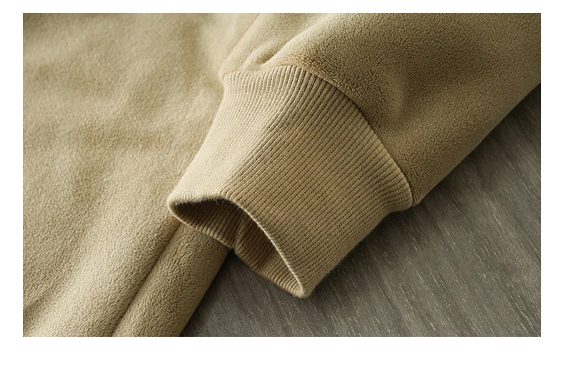 DUKEEN 600G Heavyweight Fleece Sweatshirts for Men 2025 Autumn and Winter Solid Color Basic Thick Warm Pullover Men's Clothing