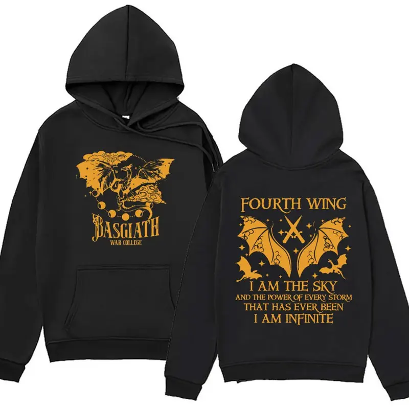 Xaden Riorson House Hoodies Iron Flame Dragon Rider Fourth Wing Emblem Sweatshirt Basgiath War Men Fashion Cool Oversized Hoodie