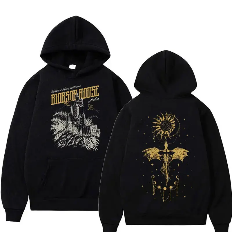 Xaden Riorson House Hoodies Iron Flame Dragon Rider Fourth Wing Emblem Sweatshirt Basgiath War Men Fashion Cool Oversized Hoodie