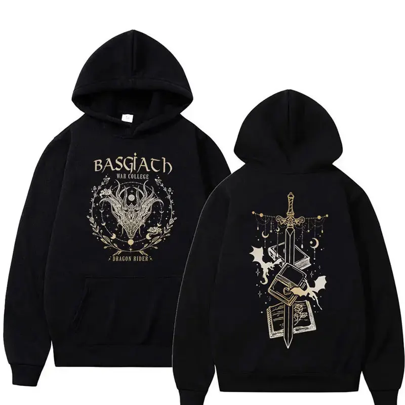 Xaden Riorson House Hoodies Iron Flame Dragon Rider Fourth Wing Emblem Sweatshirt Basgiath War Men Fashion Cool Oversized Hoodie