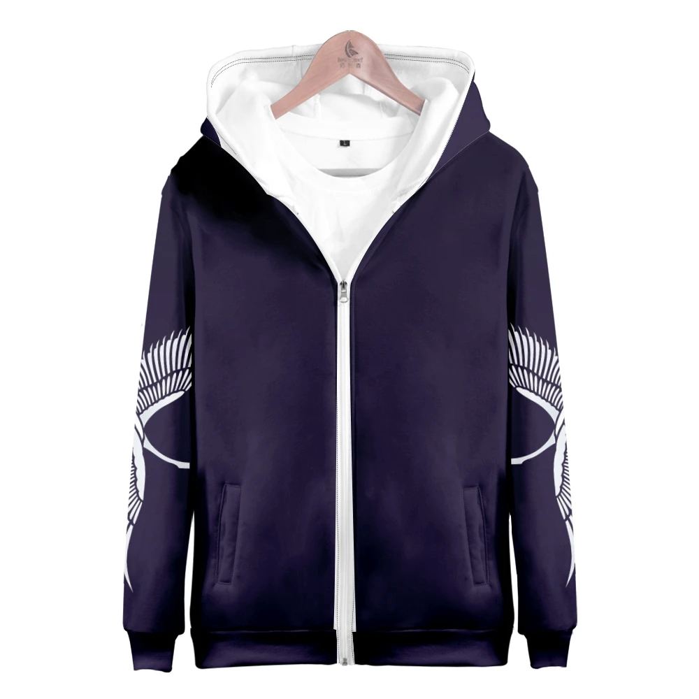 Coats Japanese Style Fashion Plum Blossom Crane 3D Print Men's Hoodies Boys Sweatshirt Long Sleeve Zipper Hoodie Brand Clothing