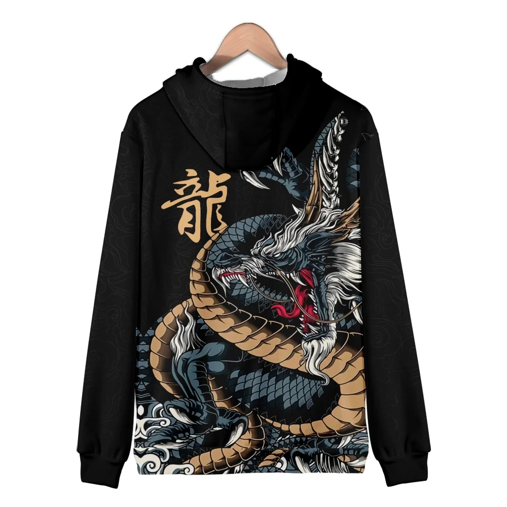 Coats Japanese Style Fashion Plum Blossom Crane 3D Print Men's Hoodies Boys Sweatshirt Long Sleeve Zipper Hoodie Brand Clothing