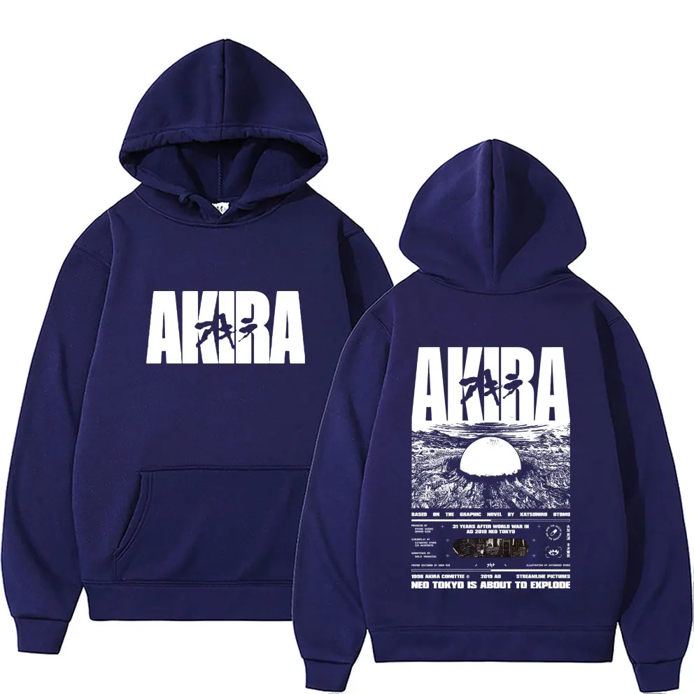 Japanese Science Fiction Cartoon Movie Anime Akira Shotaro Kaneda Hoodie Men Women Fashion Vintage Oversized Pullover Hoodies