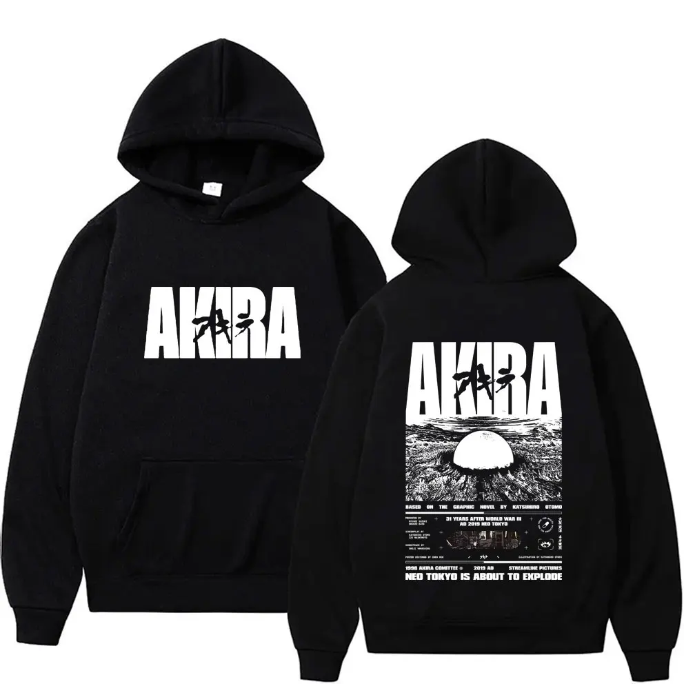 Japanese Science Fiction Cartoon Movie Anime Akira Shotaro Kaneda Hoodie Men Women Fashion Vintage Oversized Pullover Hoodies