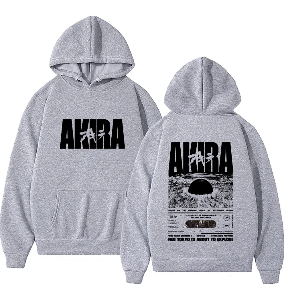 Japanese Science Fiction Cartoon Movie Anime Akira Shotaro Kaneda Hoodie Men Women Fashion Vintage Oversized Pullover Hoodies
