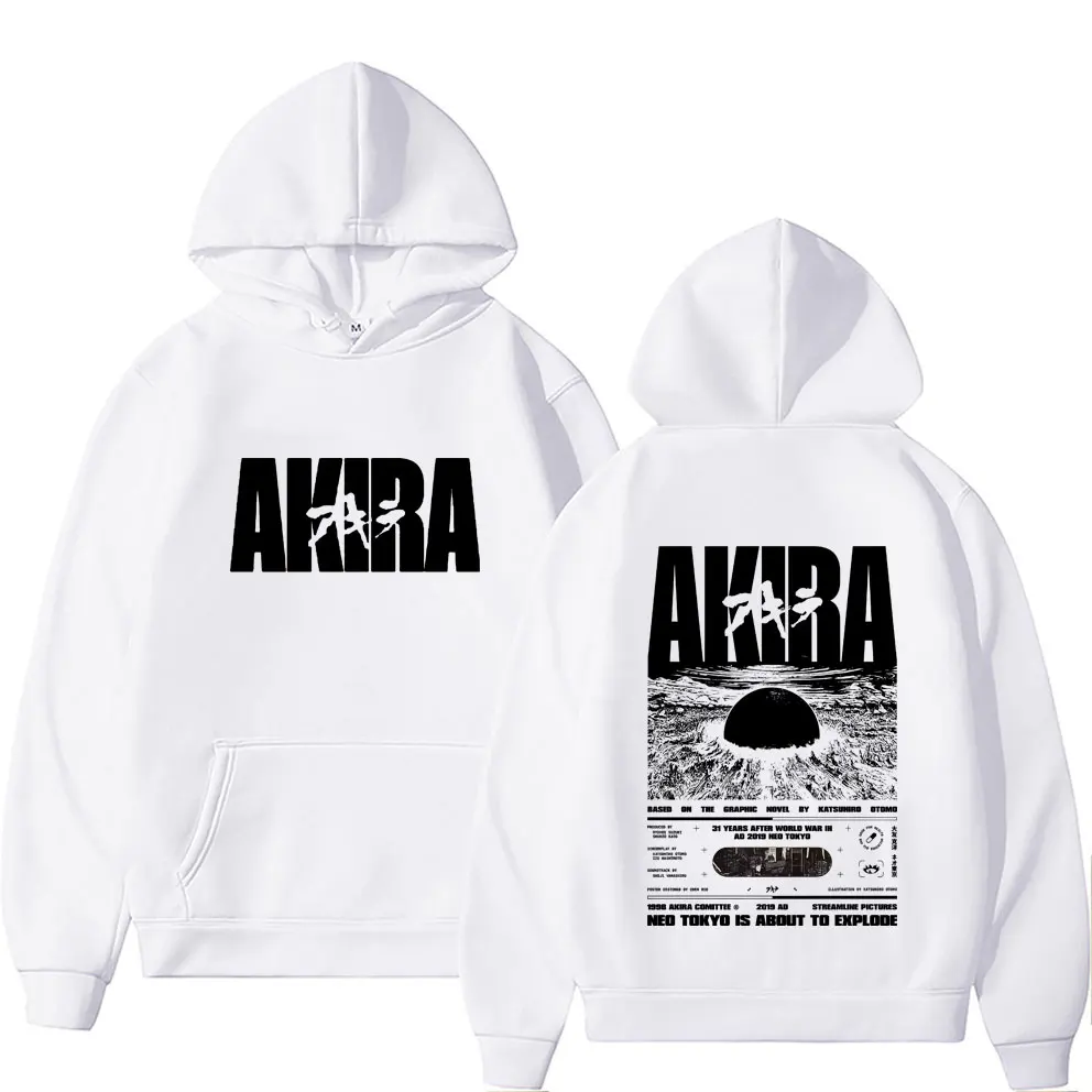 Japanese Science Fiction Cartoon Movie Anime Akira Shotaro Kaneda Hoodie Men Women Fashion Vintage Oversized Pullover Hoodies