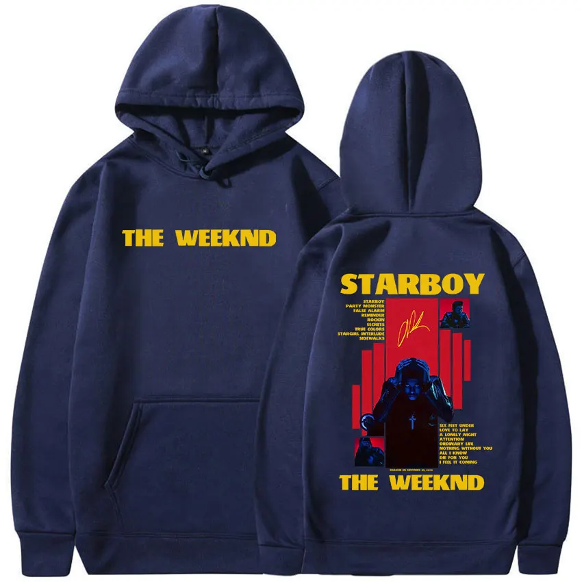 Rapper THE WEEKND STARBOY Album 2025 Merch Hoodie Men Women Harajuku Gothic Hip Hop Fashion Pullover Sweatshirts Fans Streetwear