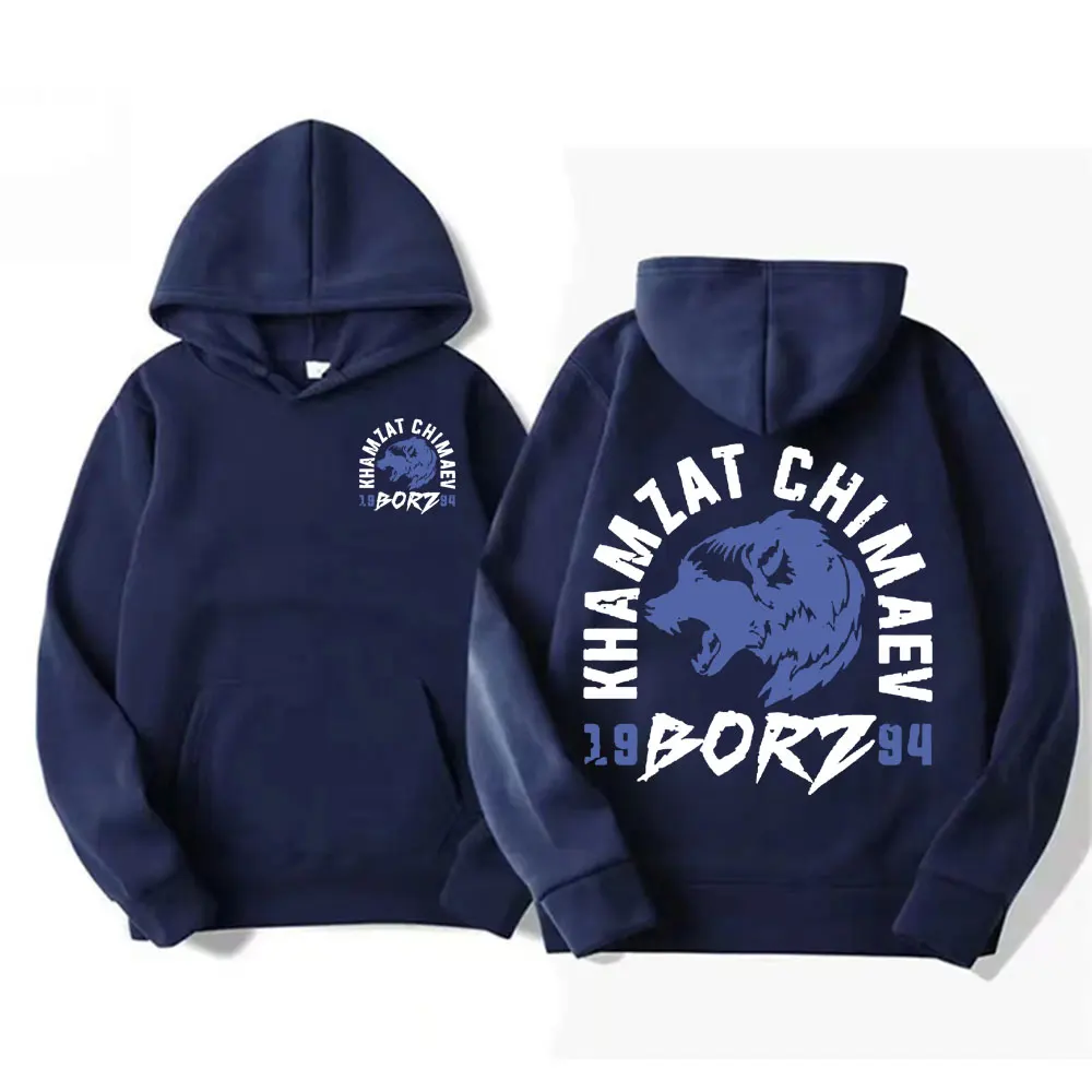 Khamzat Chimaev "borz" Logo Print Hoodies Men's Harajuku Gothic Vintage Sweatshirt Unisex Autumn/Winter Casual Hoodie Streetwear