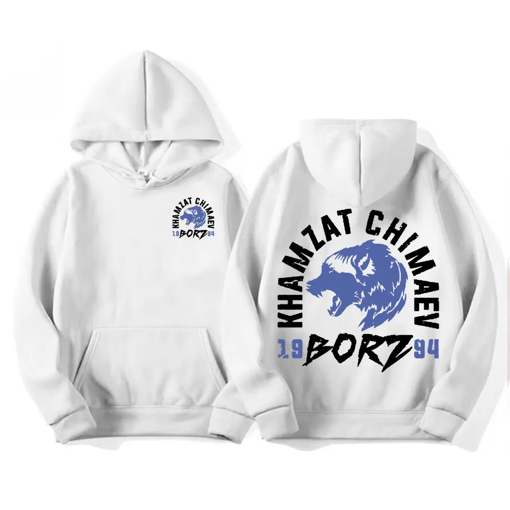 Khamzat Chimaev "borz" Logo Print Hoodies Men's Harajuku Gothic Vintage Sweatshirt Unisex Autumn/Winter Casual Hoodie Streetwear