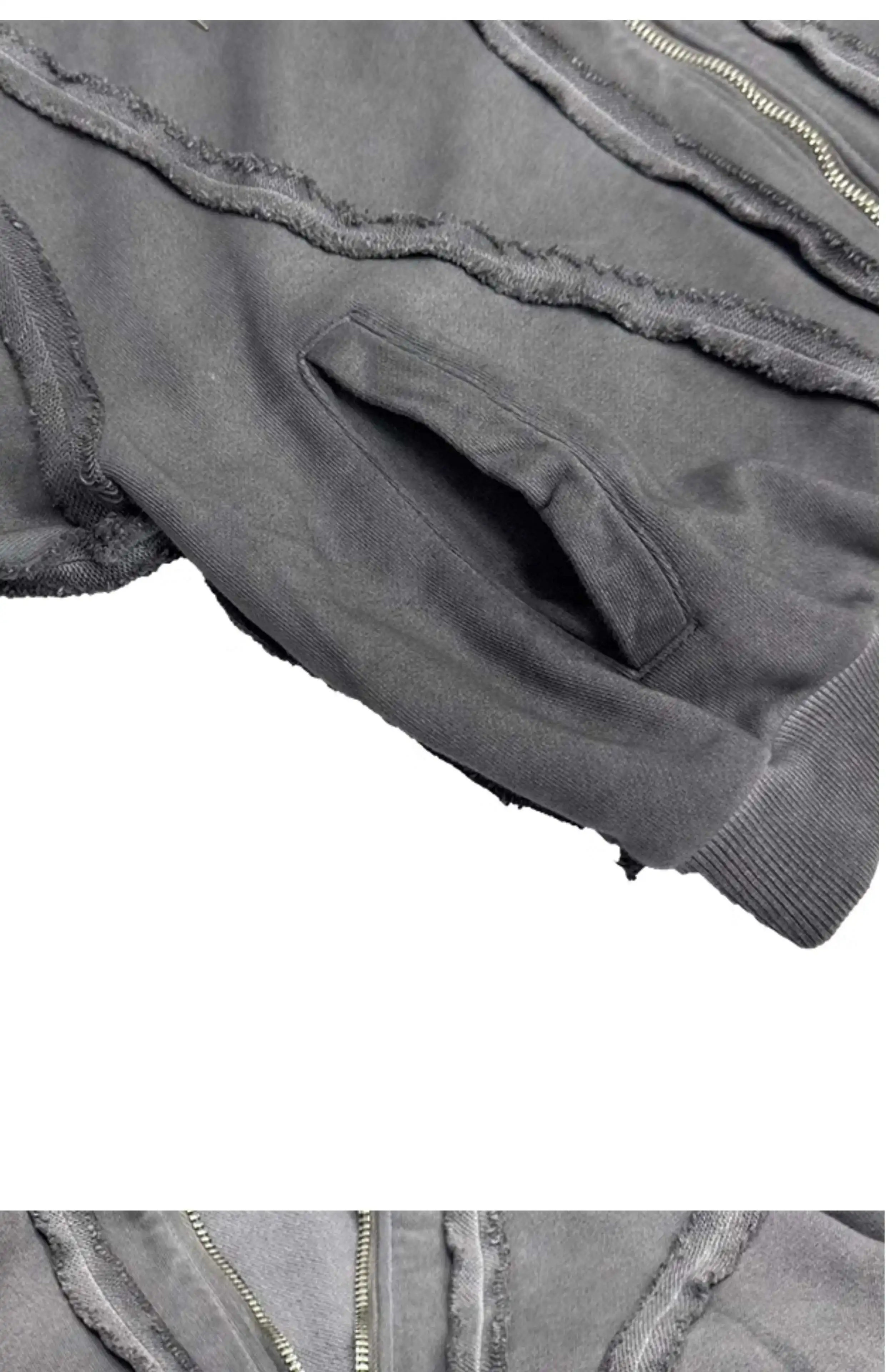 HKSH Autumn New Men's Tide Punk Sweatshirt Deconstruction Streetwear Chic Cardigan High Street Niche Design Masked Hoodie HK2435