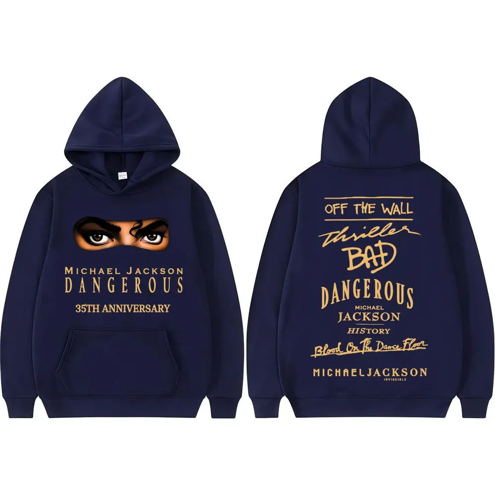 King of Pop Michael Jackson Bad Era Dangerous Hoodies Men's Clothing Fashion Gothic Hoodie Casual Comfort Sweatshirts Streetwear