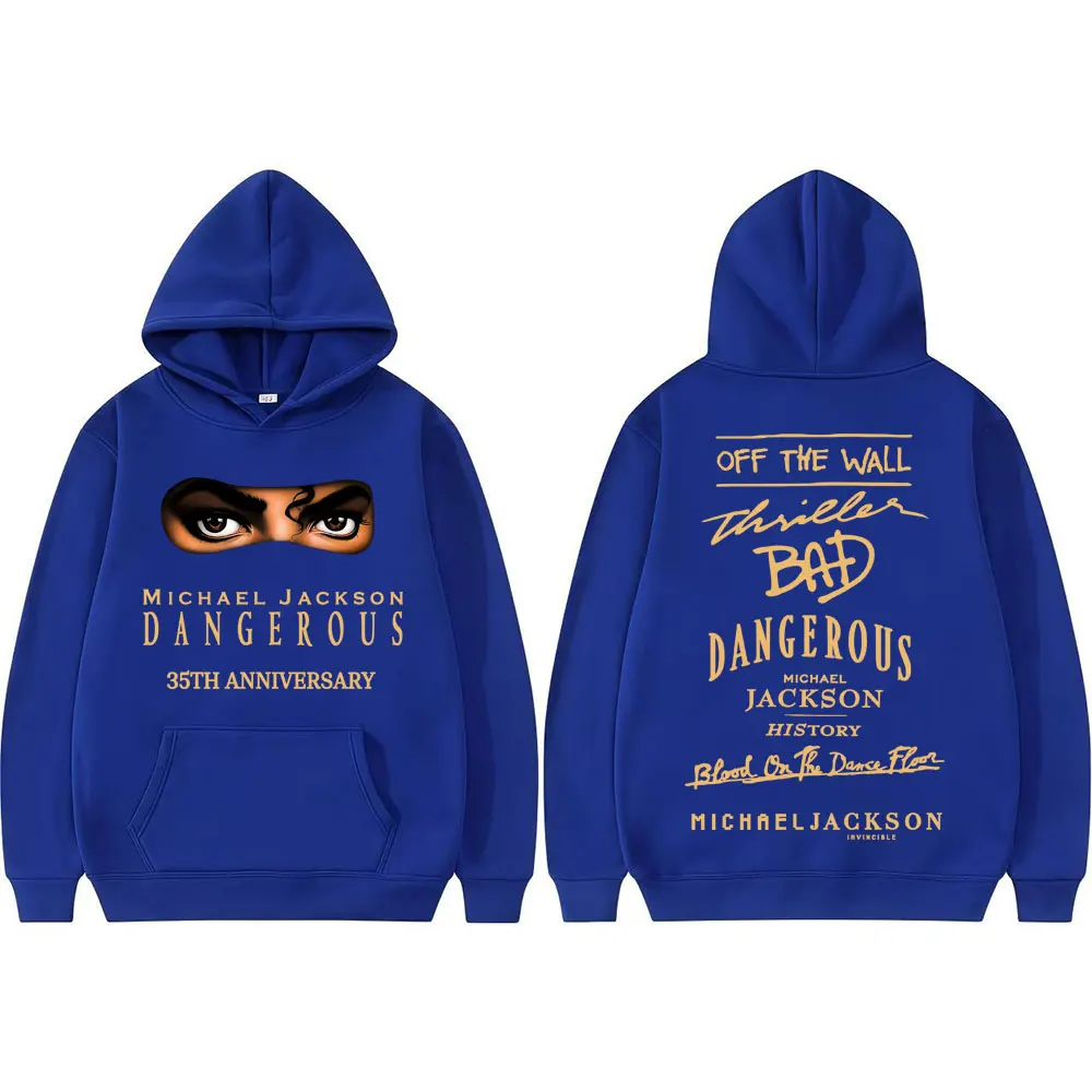 King of Pop Michael Jackson Bad Era Dangerous Hoodies Men's Clothing Fashion Gothic Hoodie Casual Comfort Sweatshirts Streetwear