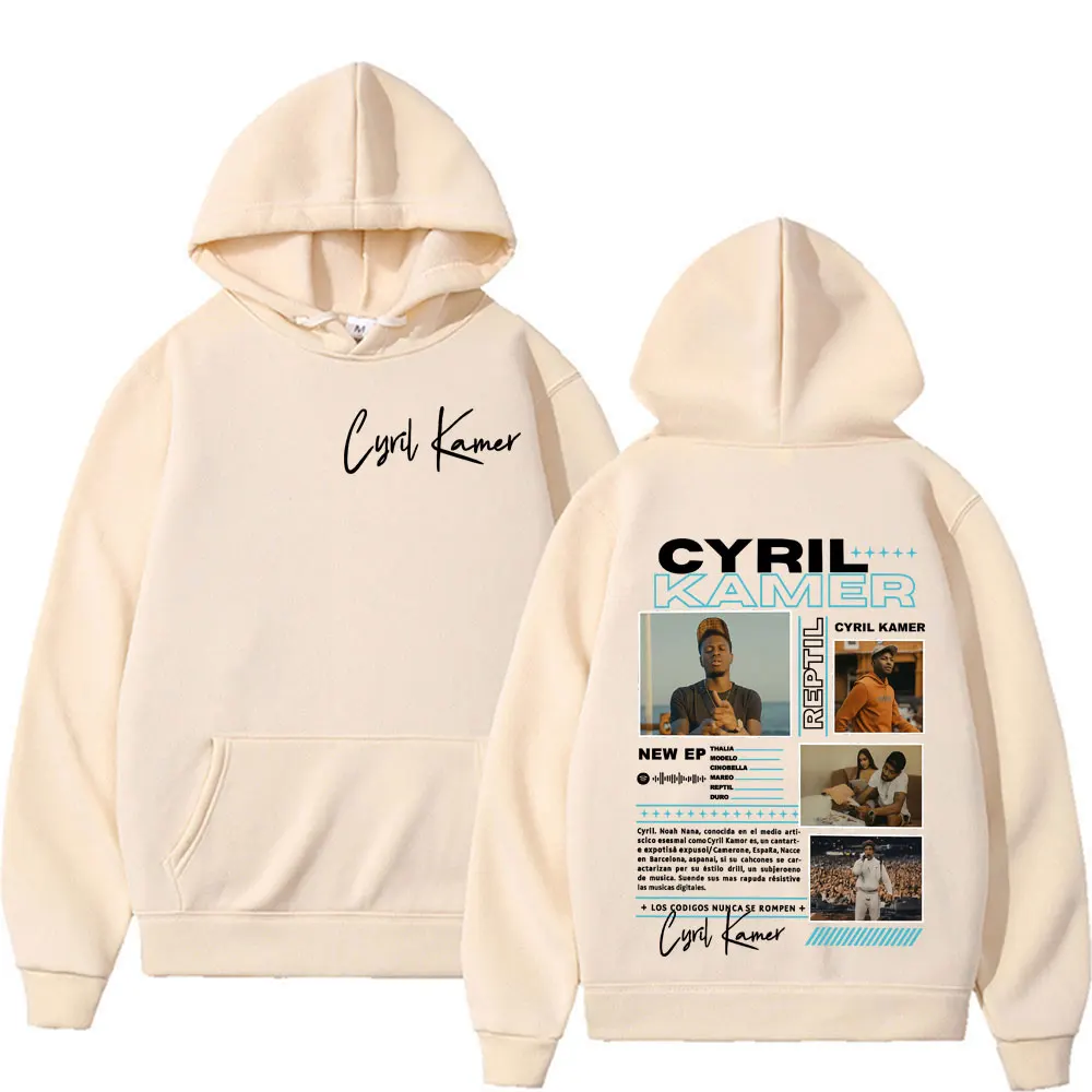 Rapper Cyril Kamer Reptil Album Tour Graphic Hoodies Men's Women Trending Vintage Pop Music Sweatshirts Long Sleeve Loose Hoodie