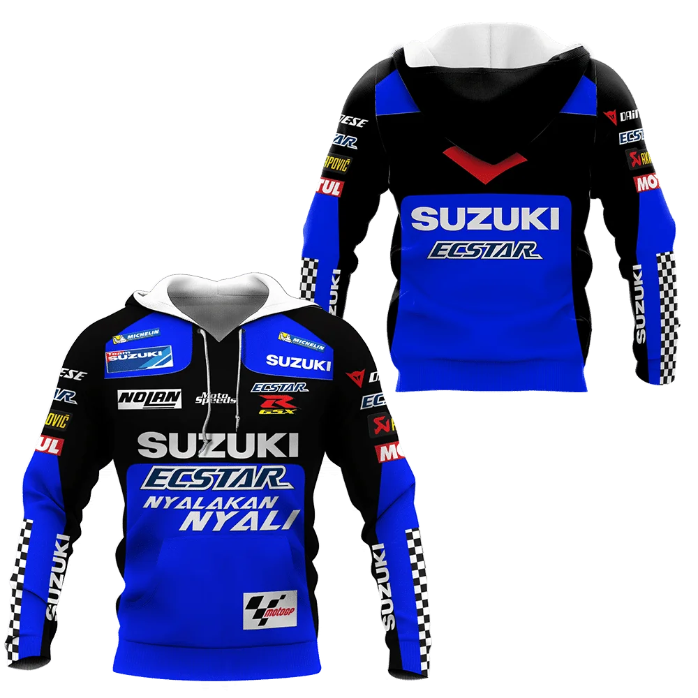 Hot-selling Suzuki 3D Printed Hoodie Sweatshirt, Men's and Women's Motorcycle Jacket, Hip Hop Street Fashion Top 2026