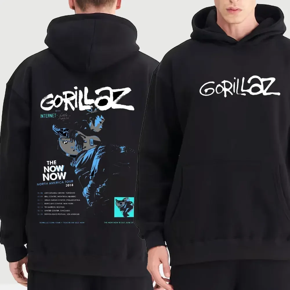 Fashion Gorillaz Rock Band Printed Hoodie Hoodie Men Streetwear Harajuku Unisex Clothing Pullover New in Hoodies & Sweatshirts