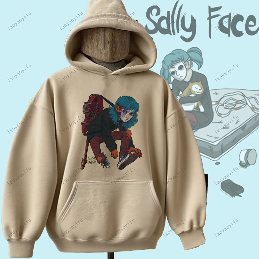 Sally Face Hoodie Horror and Mystery Game Sally Face Sweatshirt Warm Unisex Women Men Hoodie Printed Hoodie Street Fashion