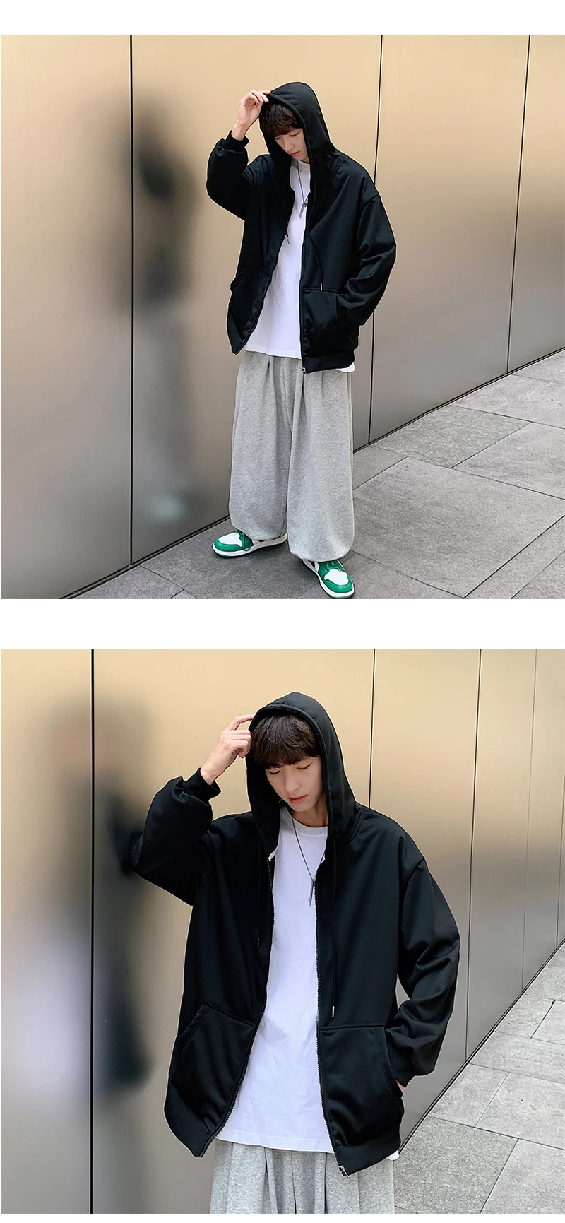 US Size Zip Up Hoodies Autumn Hooded Sweatshirts Men's Hoodie Cardigan Solid Color Classic Jacket Men Coat Men Clothing