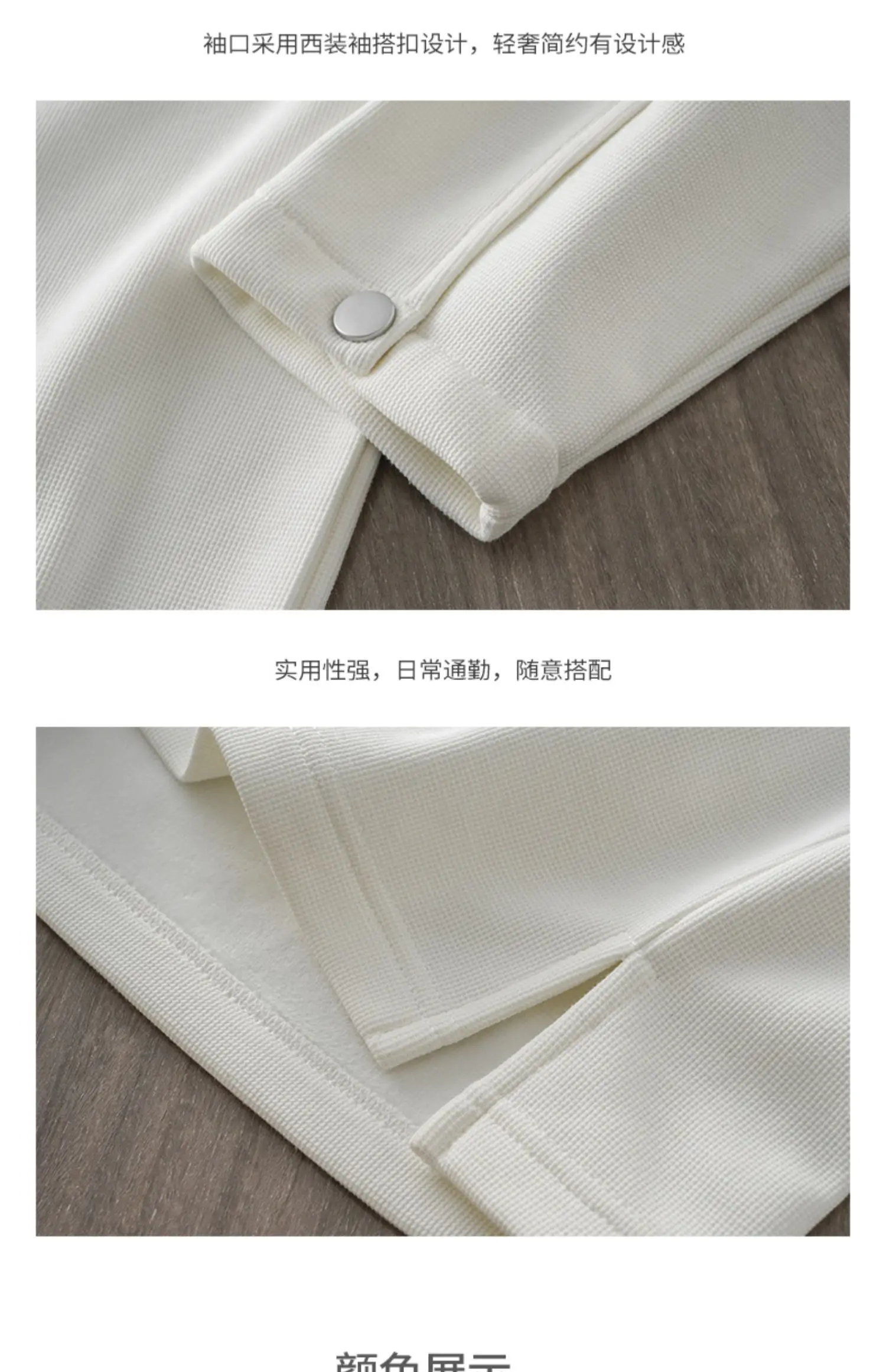 DUKEEN 400G Heavyweight Fleece-Lined Men's Sweatshirts Autumn and Winter Waffle Fabric Crew Neck Long Sleeve Warm Undershirts