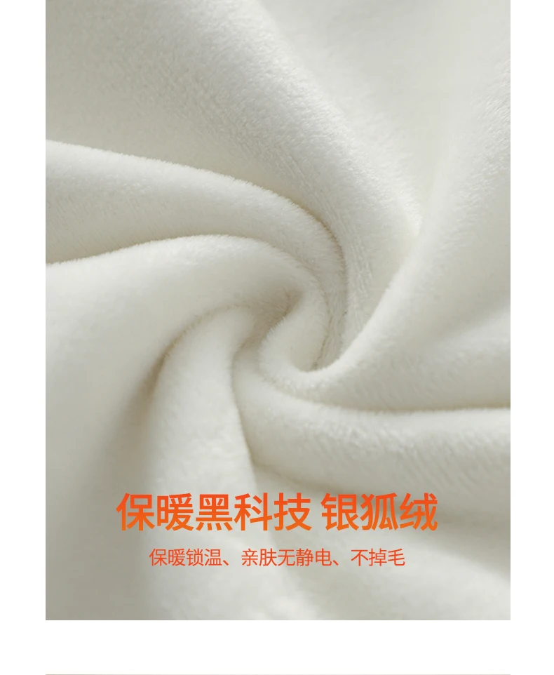 DUKEEN 400G Heavyweight Fleece-Lined Men's Sweatshirts Autumn and Winter Waffle Fabric Crew Neck Long Sleeve Warm Undershirts