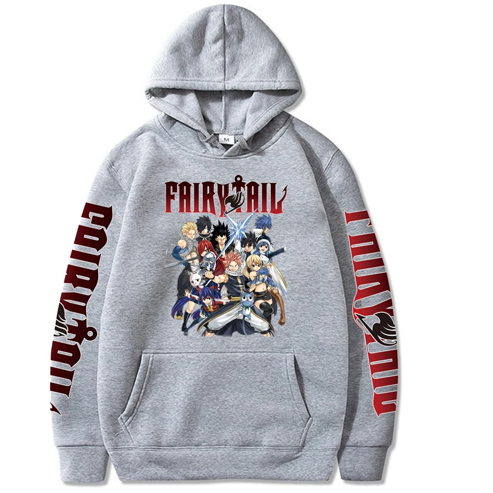 Anime Fairy Tail Clothes Men Women Manga Hoodies Casual Loose Sweatshirt Long Sleeve Streetwear Harajuku Unisex Pullover