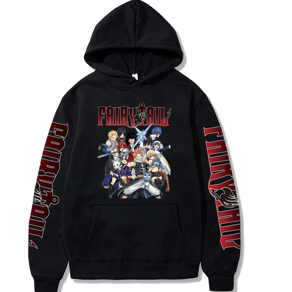 Anime Fairy Tail Clothes Men Women Manga Hoodies Casual Loose Sweatshirt Long Sleeve Streetwear Harajuku Unisex Pullover