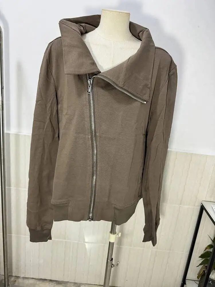 PFNW Darkwear High Quality Minimalist Outerwear Slant Zipper Turtleneck Cardigan Sweatshirt Jacket Men 2026 Spring New 28W5603