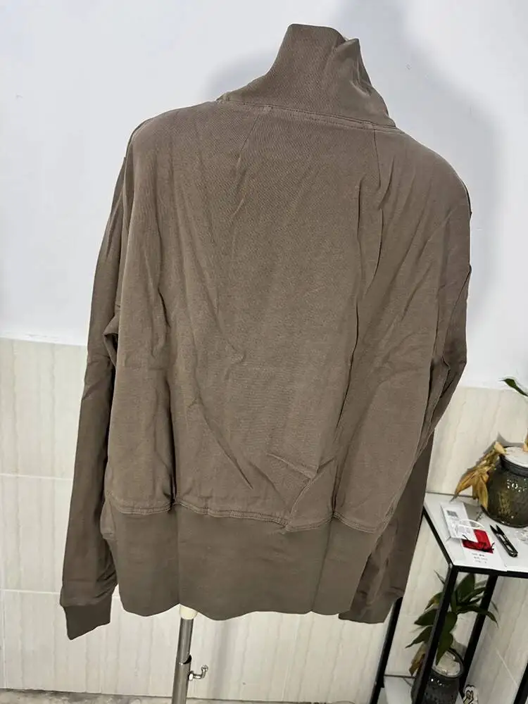 PFNW Darkwear High Quality Minimalist Outerwear Slant Zipper Turtleneck Cardigan Sweatshirt Jacket Men 2026 Spring New 28W5603