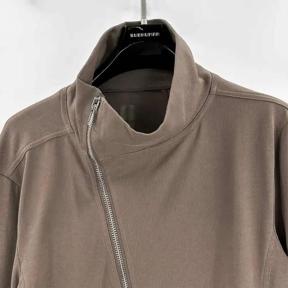 PFNW Darkwear High Quality Minimalist Outerwear Slant Zipper Turtleneck Cardigan Sweatshirt Jacket Men 2026 Spring New 28W5603