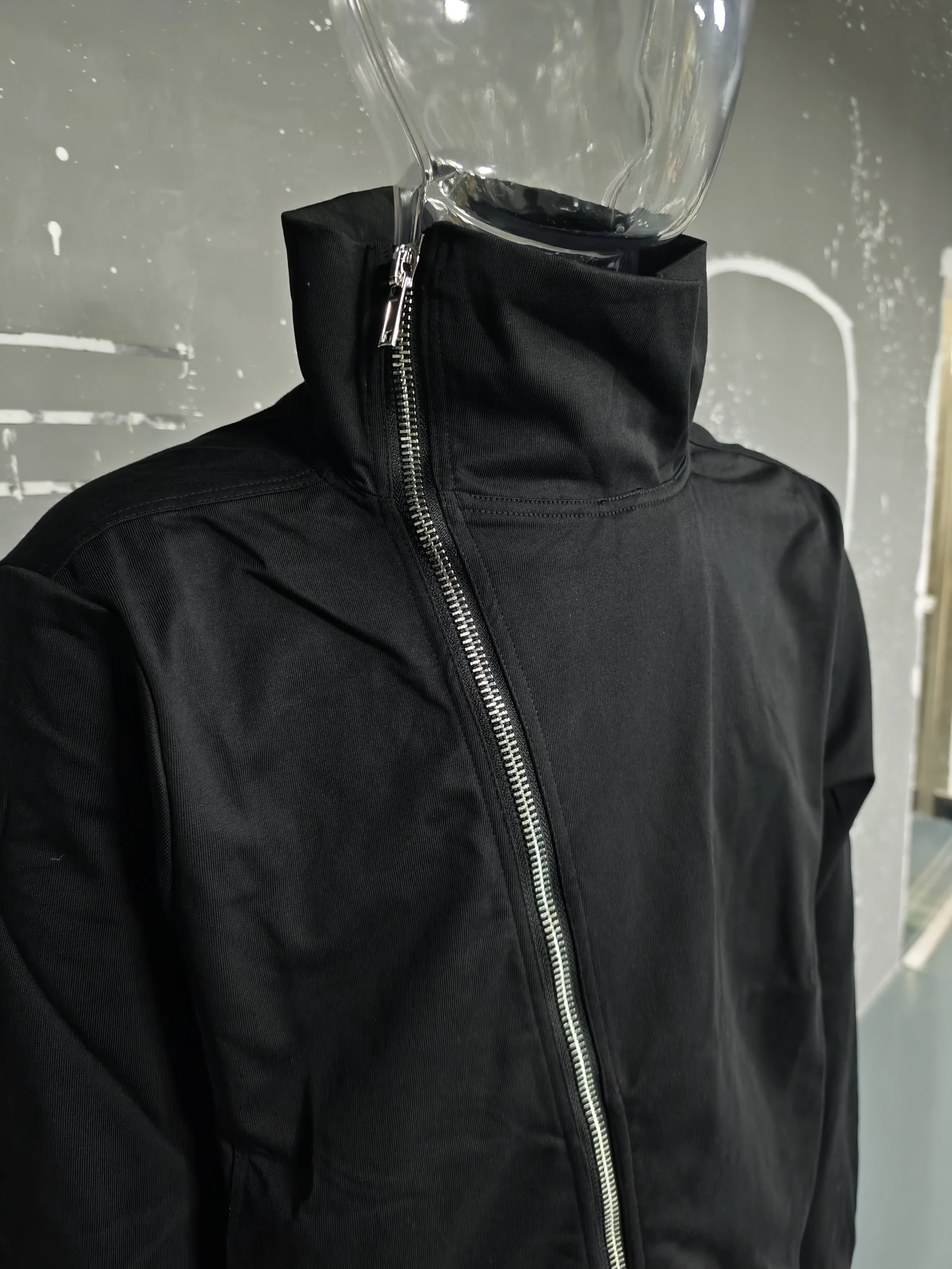 PFNW Darkwear High Quality Minimalist Outerwear Slant Zipper Turtleneck Cardigan Sweatshirt Jacket Men 2026 Spring New 28W5603