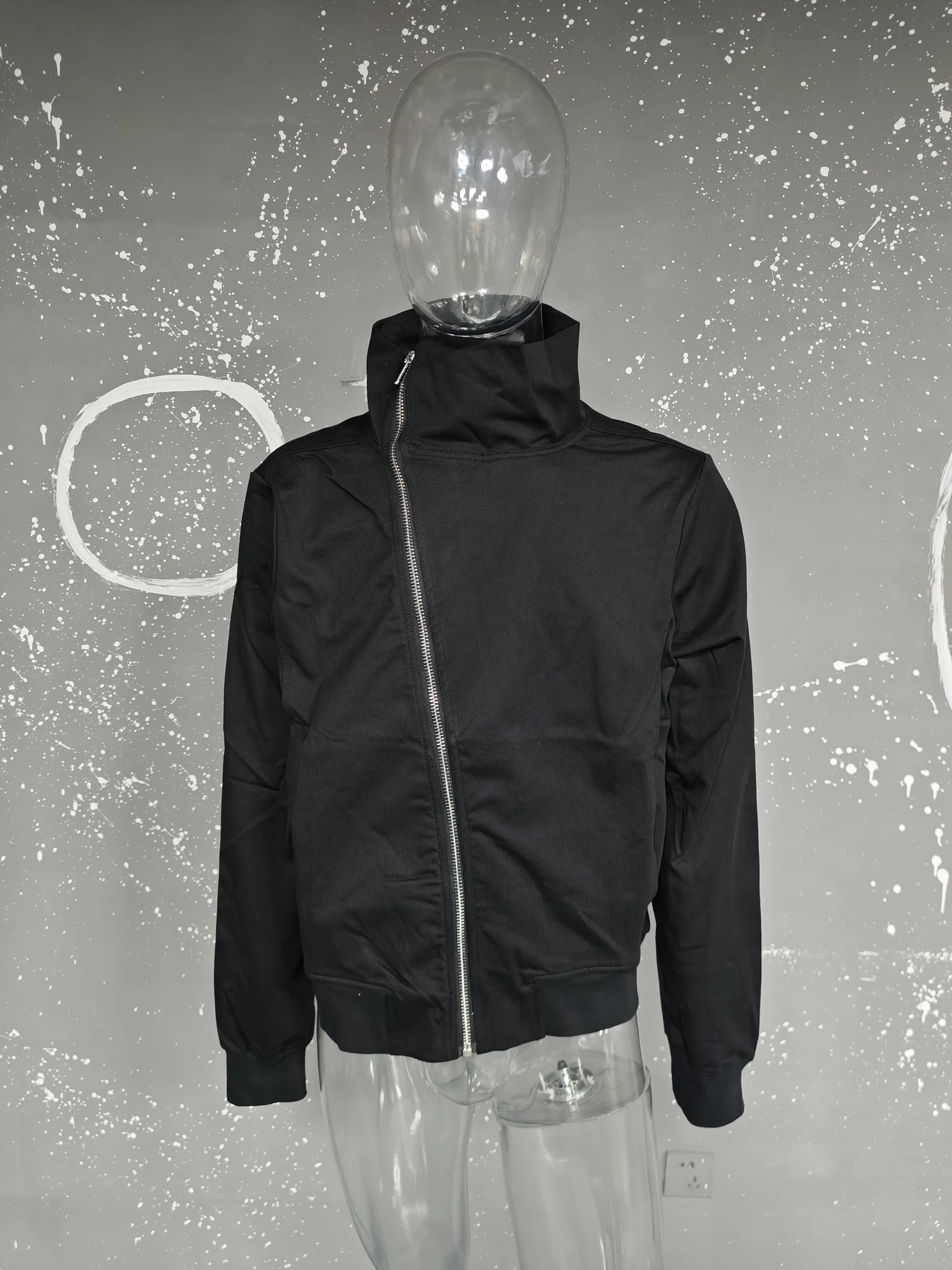 PFNW Darkwear High Quality Minimalist Outerwear Slant Zipper Turtleneck Cardigan Sweatshirt Jacket Men 2026 Spring New 28W5603