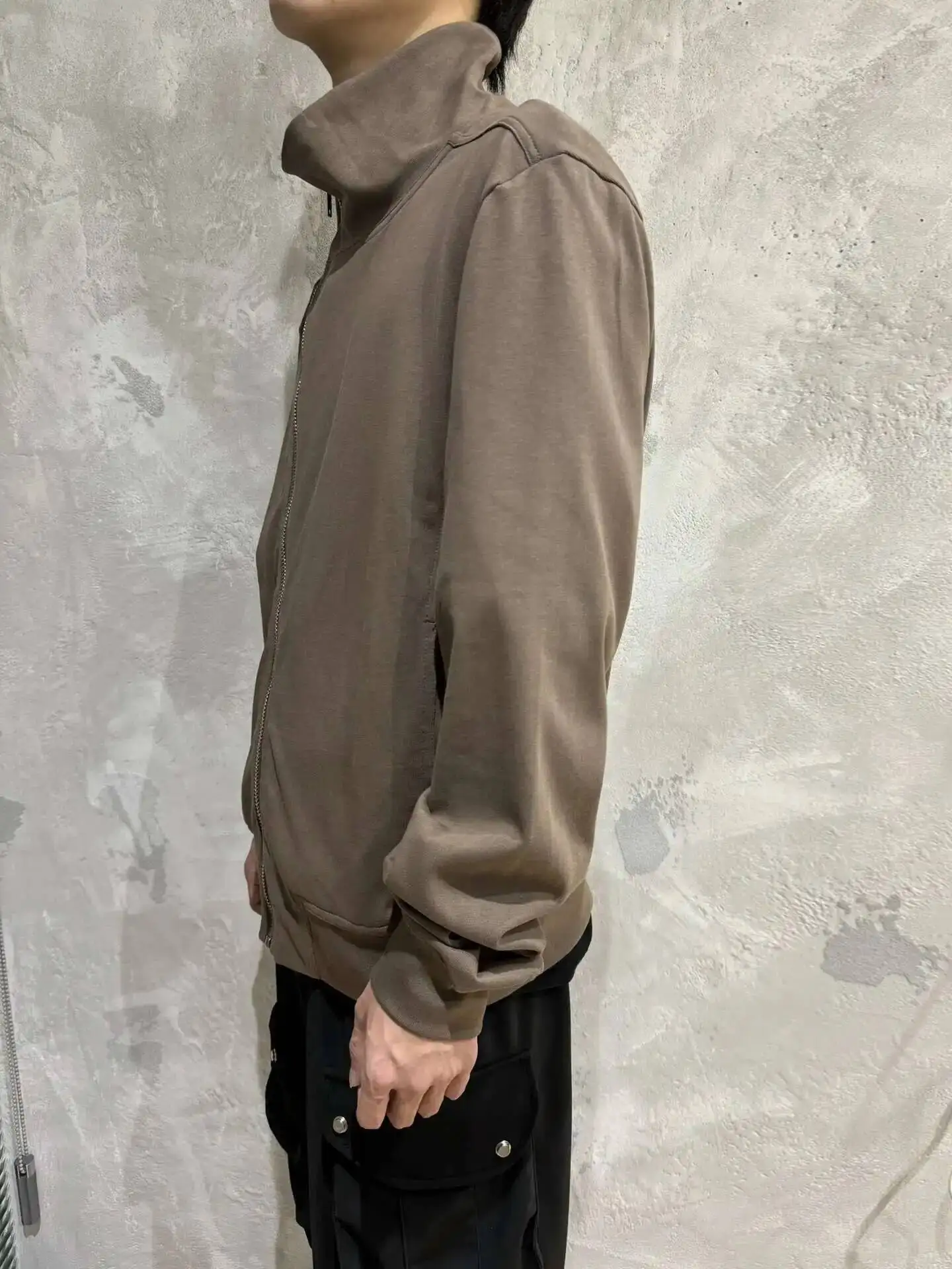PFNW Darkwear High Quality Minimalist Outerwear Slant Zipper Turtleneck Cardigan Sweatshirt Jacket Men 2026 Spring New 28W5603