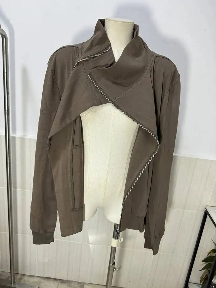 PFNW Darkwear High Quality Minimalist Outerwear Slant Zipper Turtleneck Cardigan Sweatshirt Jacket Men 2026 Spring New 28W5603