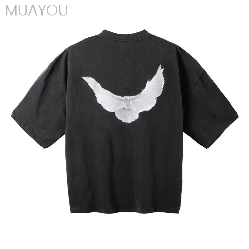 Dove Print Kanye Hoodie Men Women Streetwear 1:1 Sweatshirt High Quality Loose Double-Layer Heavy Fabric Pullover Ovesize hoodes