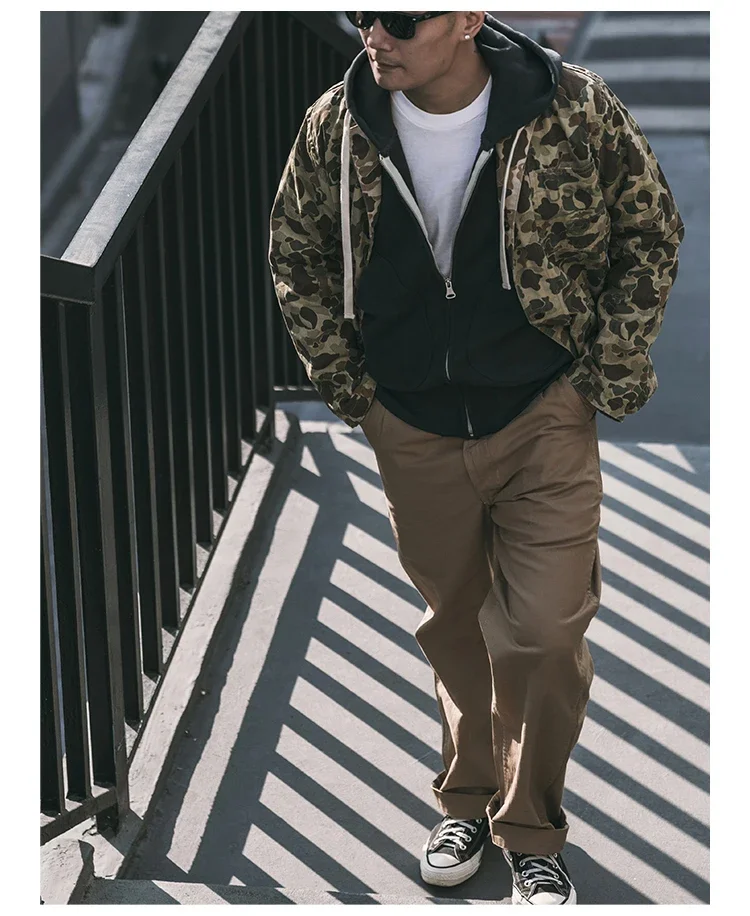 Non Stock Men's Zip Up Hooded Sweatshirt Heavyweight Solid Color Hoodies Thick