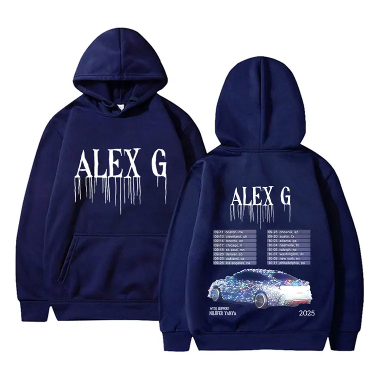 Alex G Tour 2025 Hoodie Men Women Clothing Casual Sweatshirt Men's Oversized Hooded Tracksuit Male Fashion Fleece Cotton Hoodies
