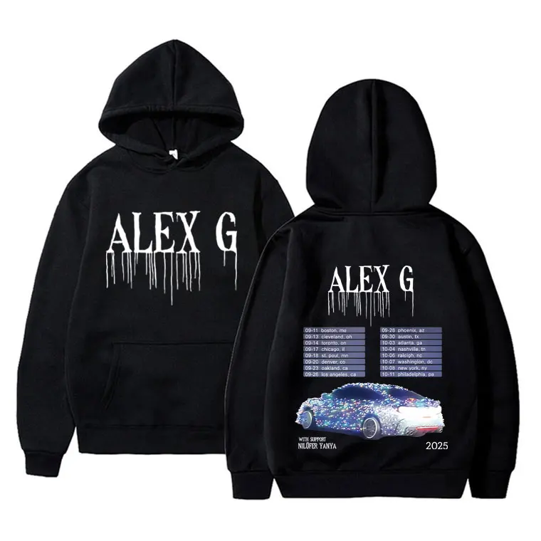 Alex G Tour 2025 Hoodie Men Women Clothing Casual Sweatshirt Men's Oversized Hooded Tracksuit Male Fashion Fleece Cotton Hoodies