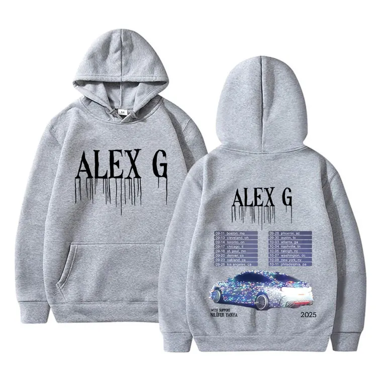 Alex G Tour 2025 Hoodie Men Women Clothing Casual Sweatshirt Men's Oversized Hooded Tracksuit Male Fashion Fleece Cotton Hoodies