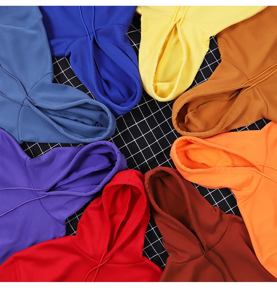 Fashion Men Women Hoodie Casual Hoodies Pullovers Sweatshirts Couple Tops Solid Color Hooded Spring Autumn Warm Fleece Hoody