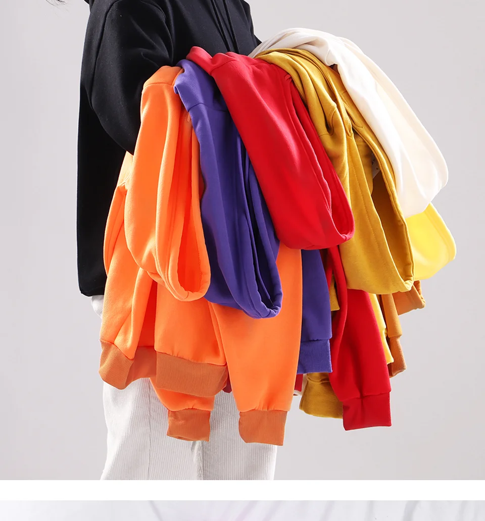 Fashion Men Women Hoodie Casual Hoodies Pullovers Sweatshirts Couple Tops Solid Color Hooded Spring Autumn Warm Fleece Hoody