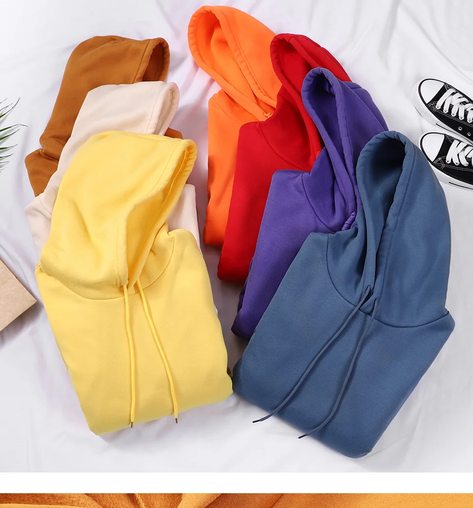Fashion Men Women Hoodie Casual Hoodies Pullovers Sweatshirts Couple Tops Solid Color Hooded Spring Autumn Warm Fleece Hoody